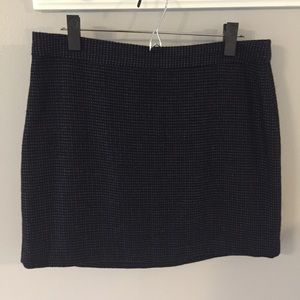 Gap Checked Wool Miniskirt